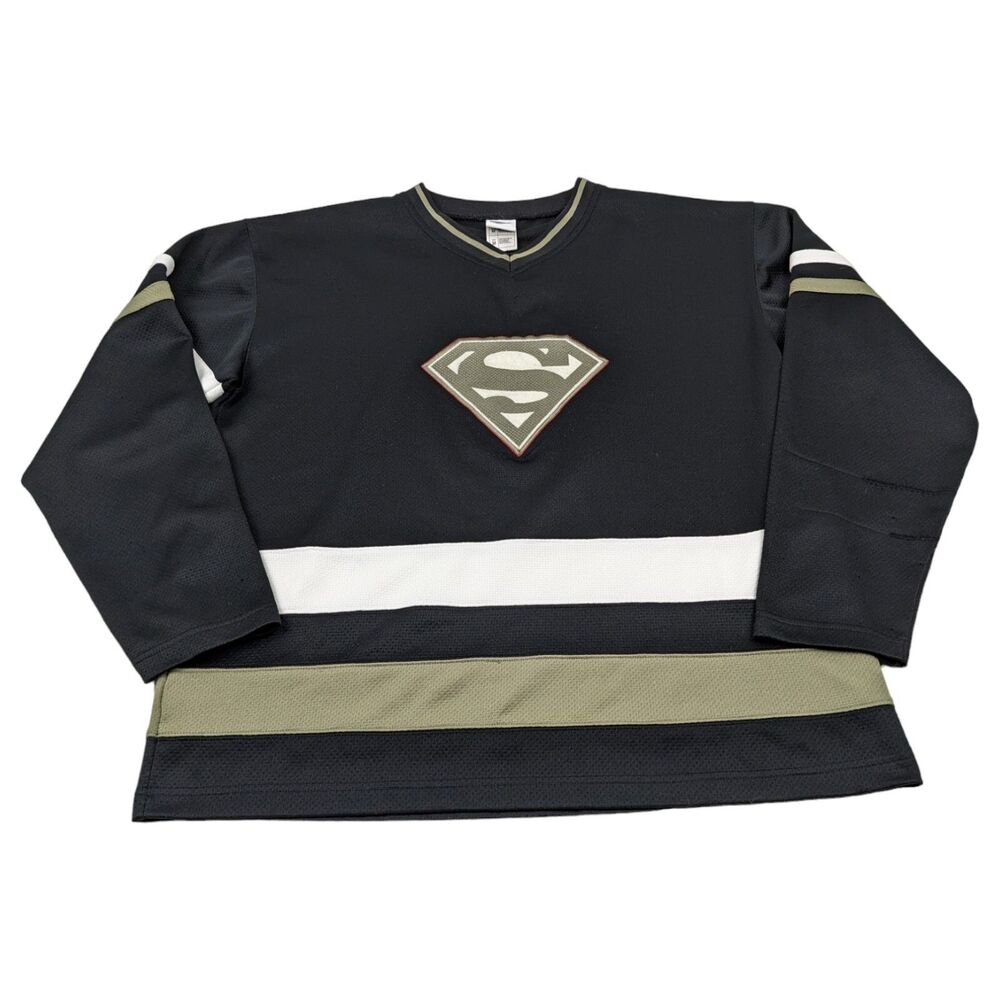 DC Comics‎ Superman "Man of Steel" Jersey Rare Men’s Sz M (Fit L/XL)